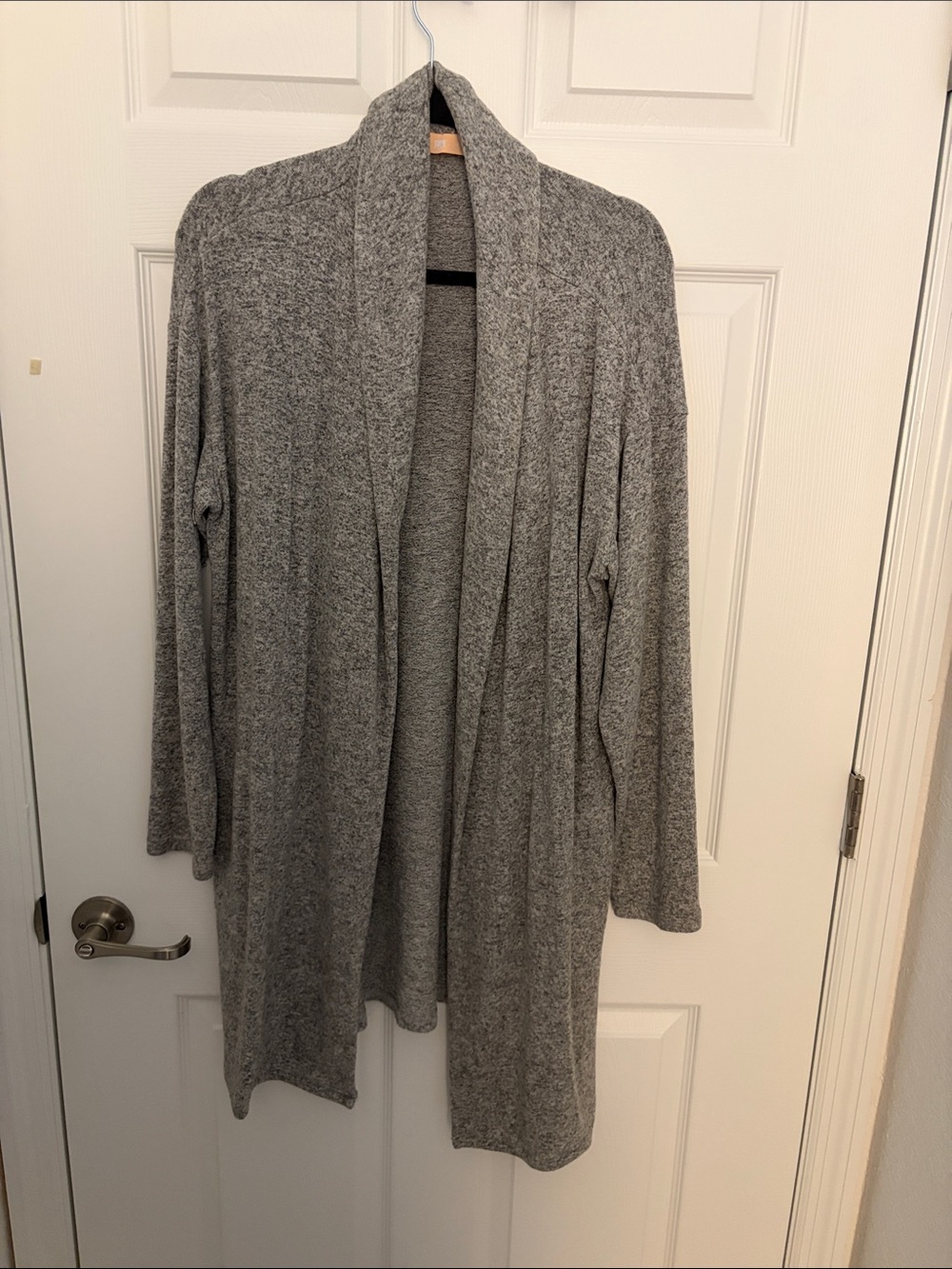 La Cera Gray Open-Front Women's Cardigan Sweater